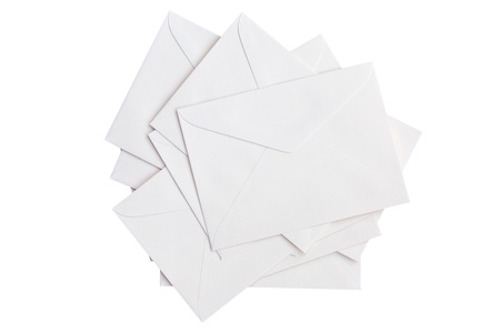 Envelope on  white background with pathsの写真素材