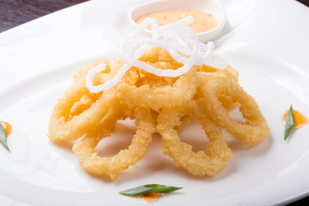 Fried squid ringsの写真素材