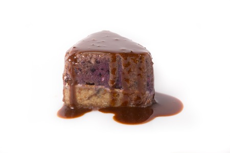 Raw vegan cake on a white backgroundの写真素材