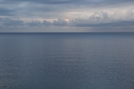 Calm sea and sky view before dawn
