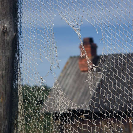 Very old fishing net, Russiaの写真素材