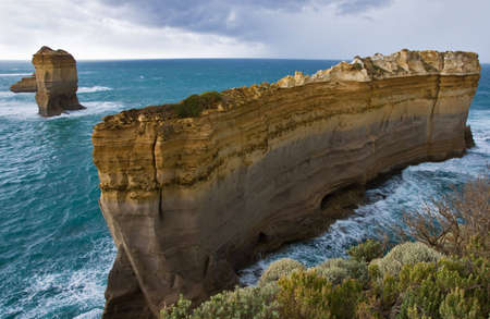 Twelve Apostles national park in Australia, ocean stormの写真素材