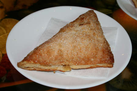 An 'Appelflap' (dutch bakery-piece with apples)の写真素材