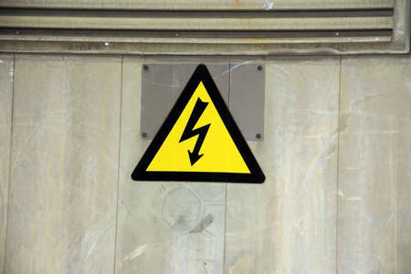 An electrical danger signの写真素材