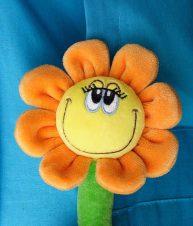 A toy pluche flowerの写真素材