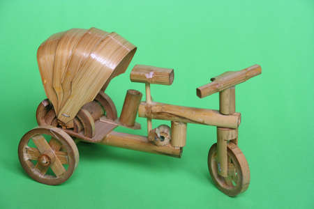 A Thai Riksha made of bambooの写真素材