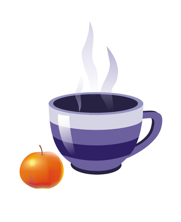 Mug, orangeのイラスト素材