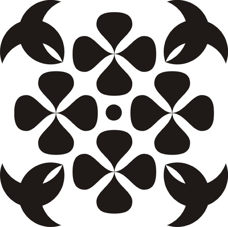 Ornament flowersのイラスト素材