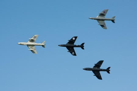 Hawker Hunters on a dutch airshow