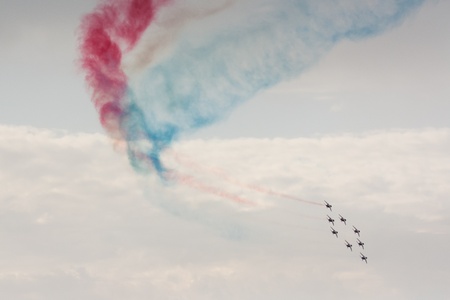 French Alpha jets performing an airshow
