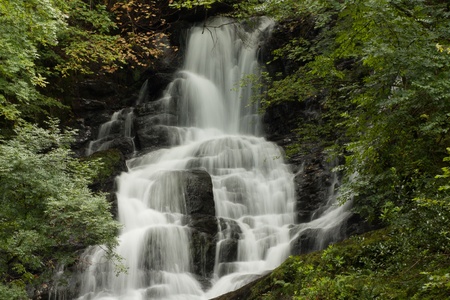 A waterfall in the central region of Irelandの写真素材