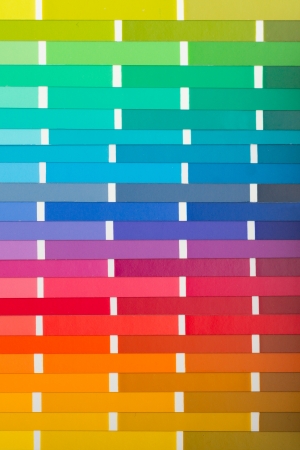colour card (paper) with various colorsの写真素材