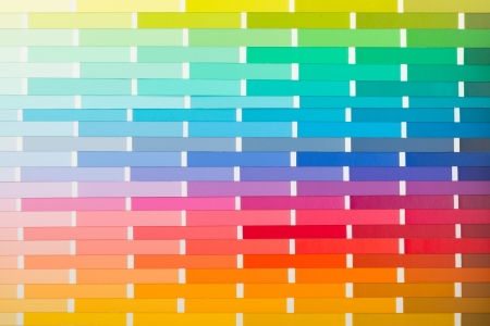 colour card (paper) with various colorsの写真素材