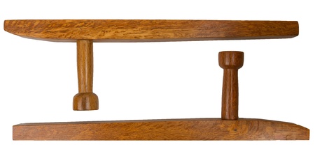 Wooden tonfa isolated on a white background
