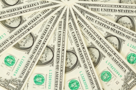 Seamlessly tileable and repeatable 1 dollar bills, US Currencyの写真素材