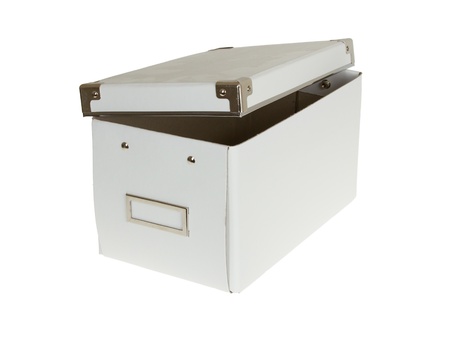White box isolated on a white backgroundの写真素材