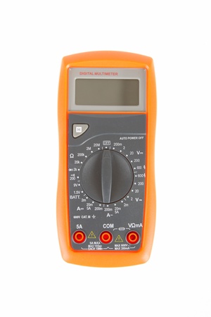 Digital multimeter isolated on a white background