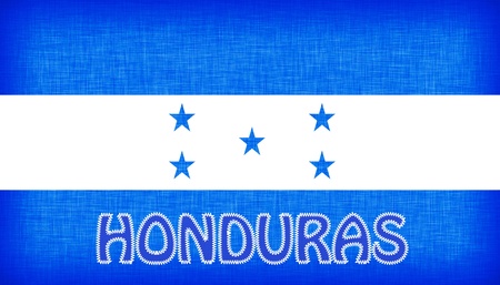 Flag of Malawi stitched with letters, isolatedの写真素材