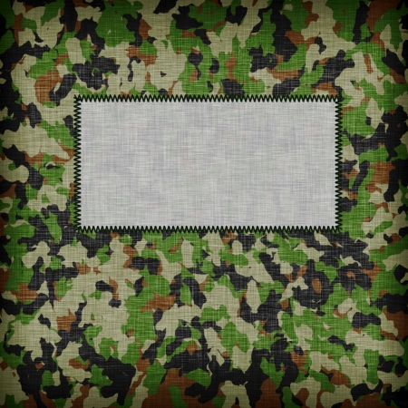 Amy camouflage uniform with emty tag on itの写真素材