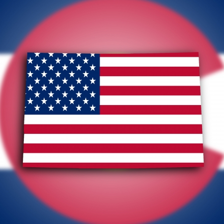 Map of Colorado, filled with the national flagの写真素材