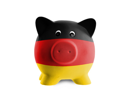 Ceramic piggy bank with painting of national flag, Germanyの写真素材