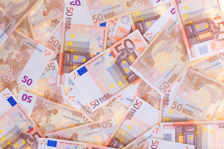 50 Euro, seamless background - pile of money