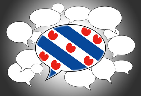 Communication concept - Speech cloud, the voice of the dutch province of Frieslandの写真素材