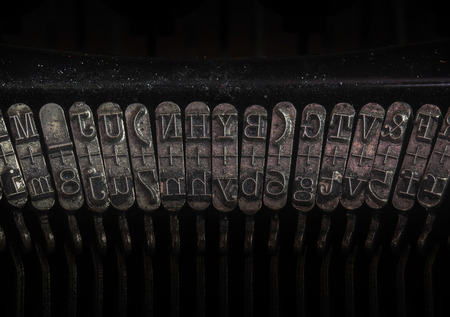 Detail of an old typewriter