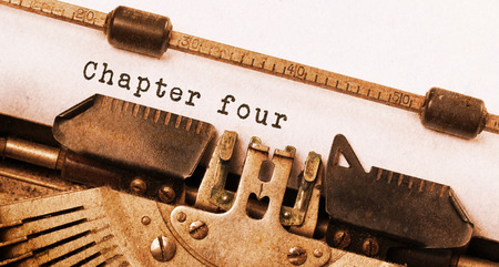Vintage inscription made by old typewriter, chapter 4の写真素材