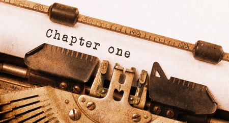 Vintage inscription made by old typewriter, chapter 1の写真素材