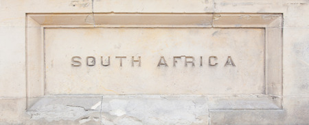 Close-up of a monument, South Africa carved in granite