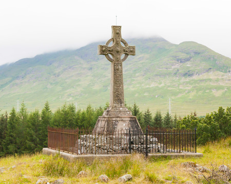 Very old gravestone in the cemetery, Scotlandの写真素材