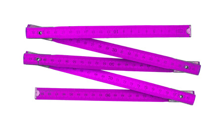 Carpenter\'s rule with centimeters numbers, isolated over whiteの写真素材