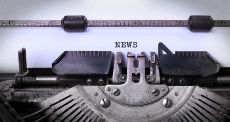 Vintage inscription made by old typewriter, newsの写真素材