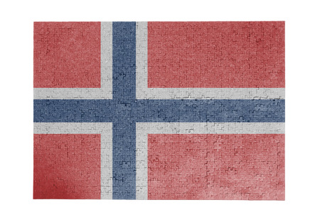 Large jigsaw puzzle of 1000 pieces - Norway flagの写真素材