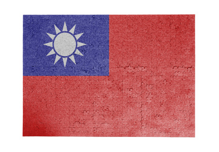 Large jigsaw puzzle of 1000 pieces - flag - Taiwanの写真素材