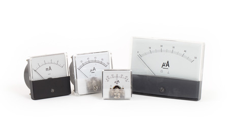 Old meters isolated on the white backgroundの写真素材