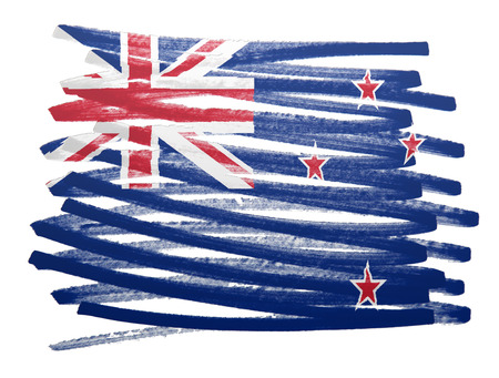 Flag illustration made with pen - New Zealandの写真素材