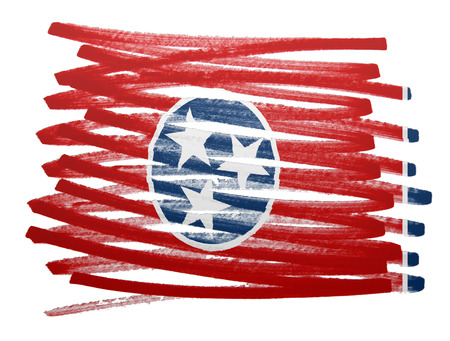 Flag illustration made with pen - Tennesseeの写真素材