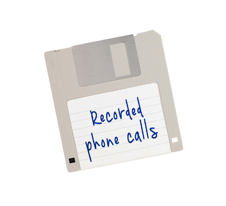 Floppy Disk - Tachnology from the past, isolated on white - Recorded phone calls