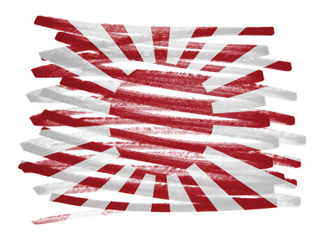 Flag illustration made with pen - Japanの写真素材