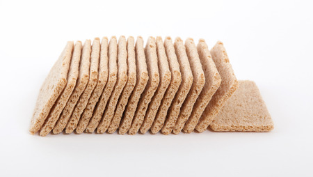 Crackers (breakfast) isolated on a white background