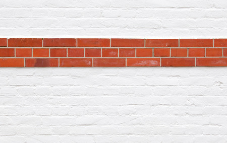 Background of an old vintage brick wall, red and whiteの写真素材