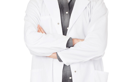 Male doctor, concept of healthcare and medicine - Isolated on whiteの写真素材