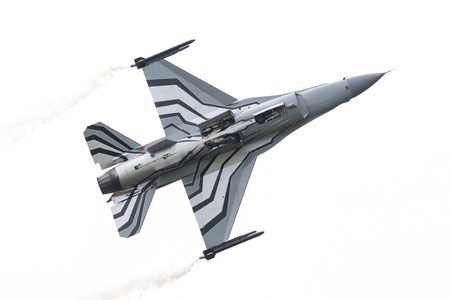LEEUWARDEN, THE NETHERLANDS-JUNE 10, 2016: Belgium - Air Force General Dynamics F-16 AM at the Dutch...