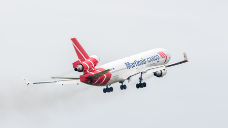 LEEUWARDEN, THE NETHERLANDS - JUNE 11, 2016: PH-MCU Martinair Holland McDonnell Douglas MD-11 during...