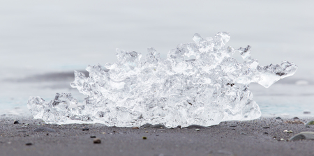 Close-up of melting ice in Jokulsarlon glacial lake in southeast Iceland