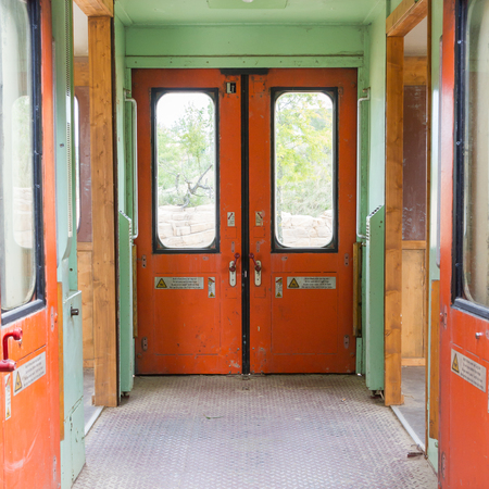 Old empty train carriage, not in use anymoreの写真素材