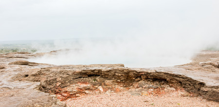 Geothermally active valley of Haukadalur - Southwest Icelandの写真素材