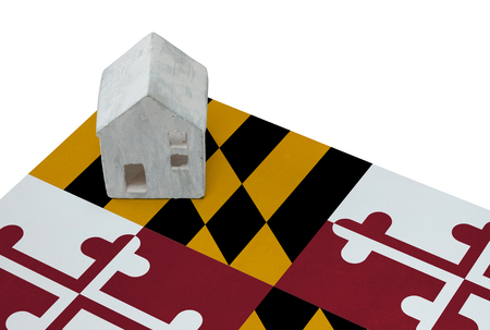Small house on a flag - Living or migrating to Marylandの写真素材